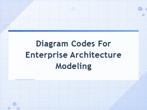 Diagram Codes for Enterprise Architecture Modeling Tools and Techniques